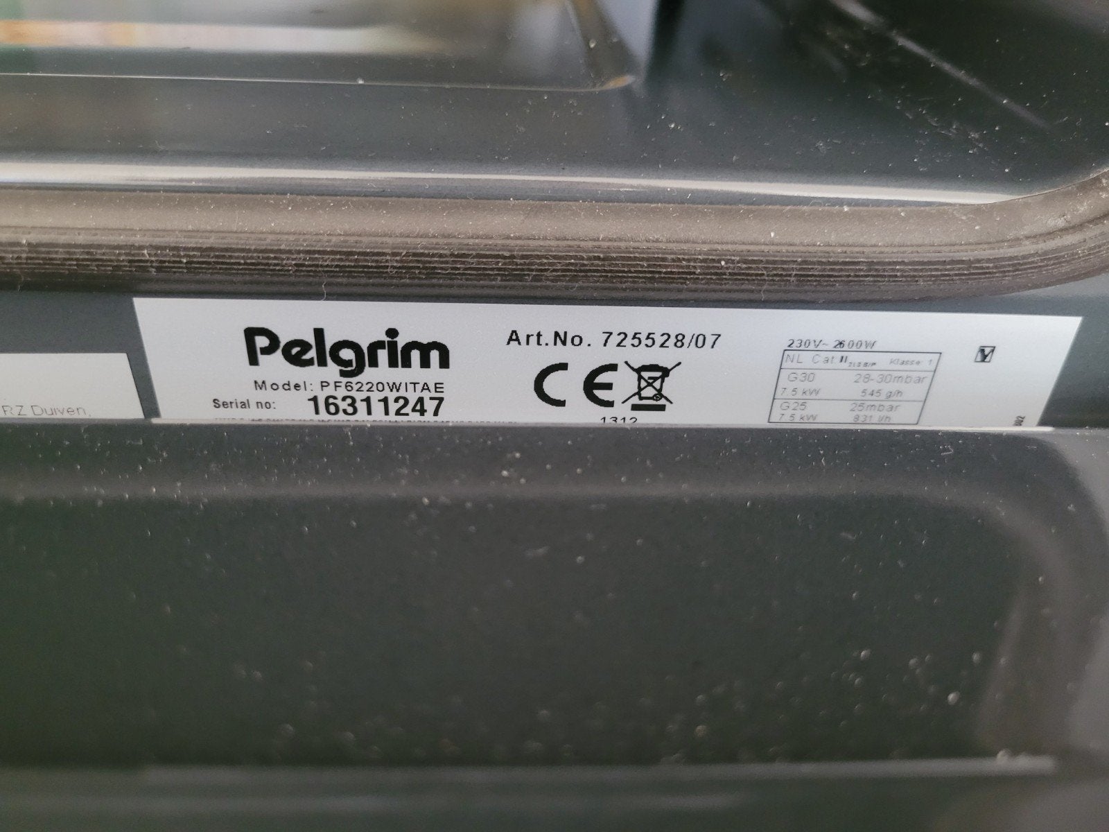 Gasfornuis, merk Pelgrim. Details op foto., Witgoed en Apparatuur, Fornuizen, Ophalen, 4 kookzones, Zo goed als nieuw, Gas