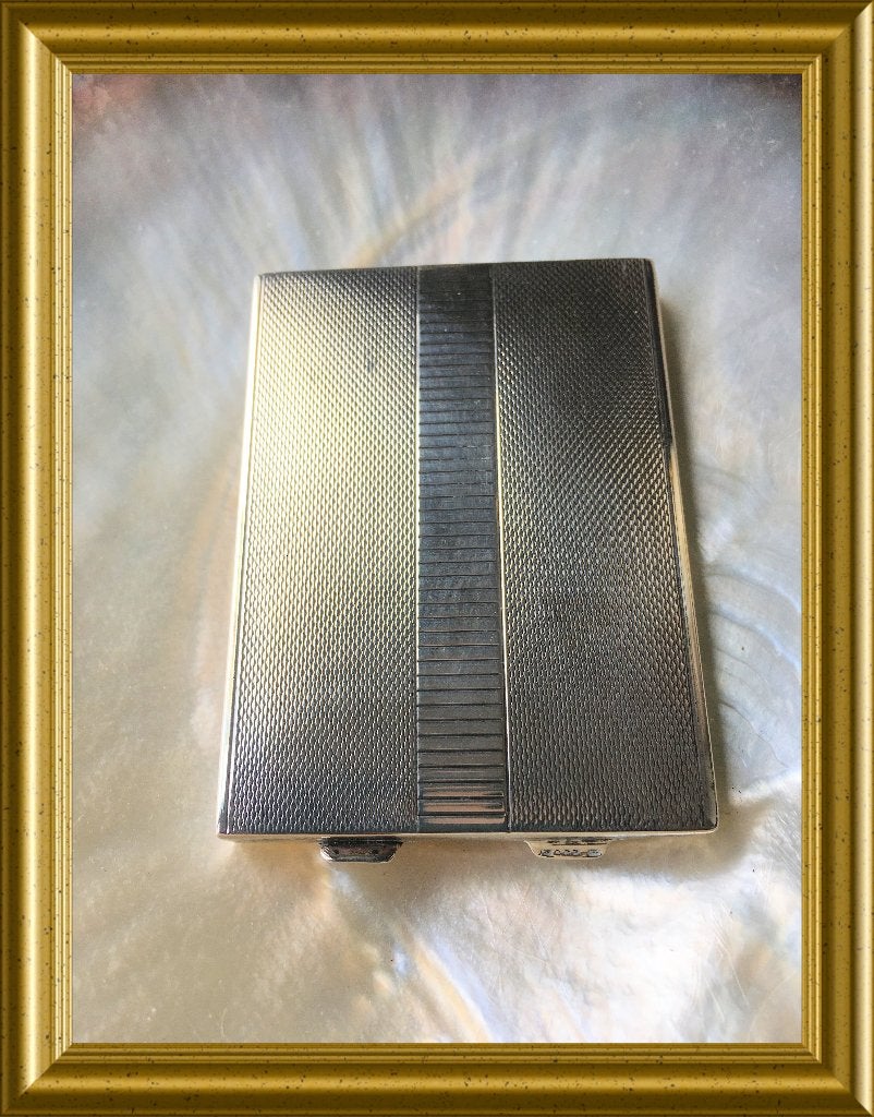 Art deco zilveren (835) poederdoos, Antiek en Kunst, Ophalen of Verzenden, Zilver