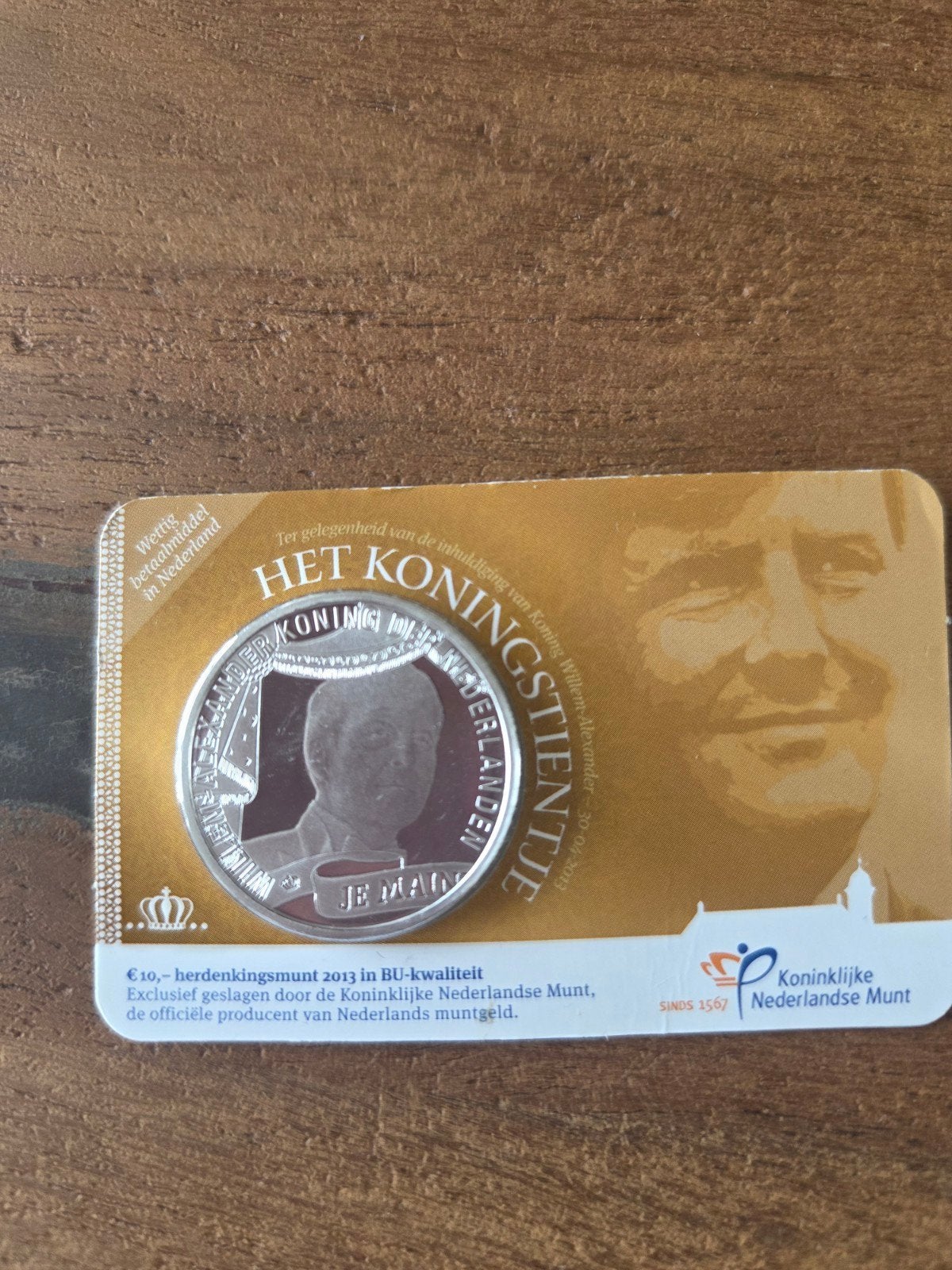 Het Koningstientje 2013 - Zwaar Verzilverde Herdenkingsmunt, Koningin Beatrix, Zilver, Losse munt, Overige waardes