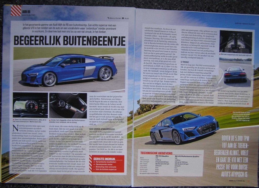 Audi R8 V10 Performance Coupe / RWD Typ 4S ? 15x autotest, Ophalen, Gelezen, Audi