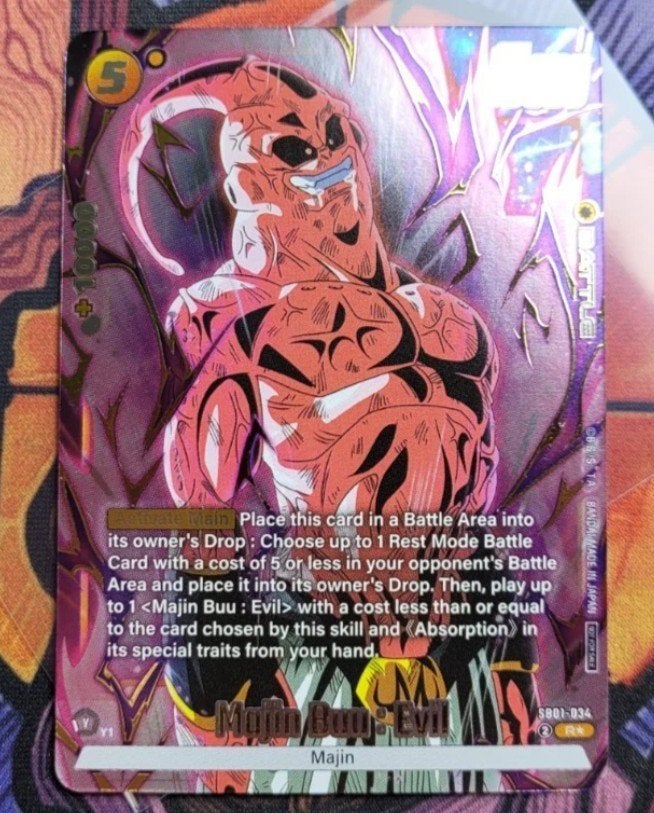 Dragon Ball Fusion World Majin Buu : Evil SB01-034 manga, Ophalen of Verzenden, Nieuw, Losse kaart, Foil