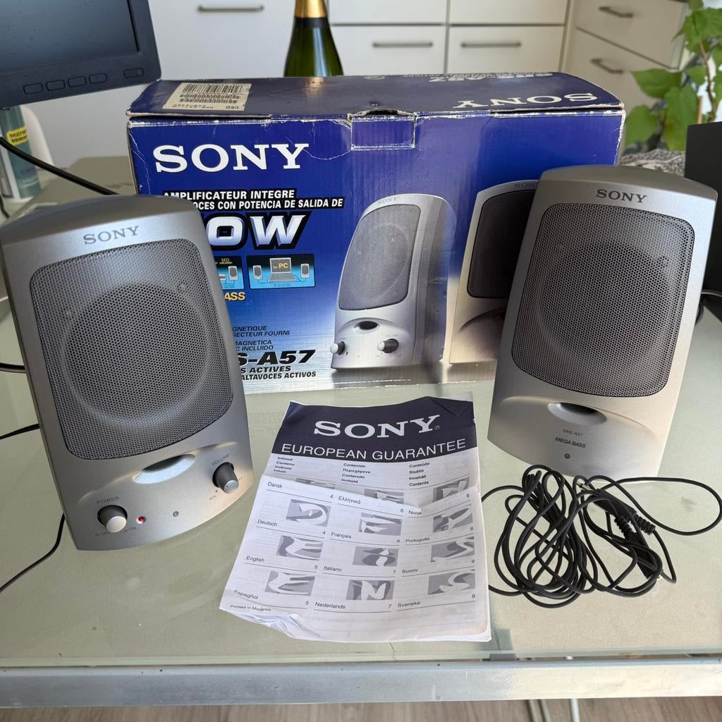Sony SRS-A57 – 10W Mega Bass – In Doos – Actieve Speakers, Ophalen of Verzenden, Zo goed als nieuw, Sony, Minder dan 60 watt