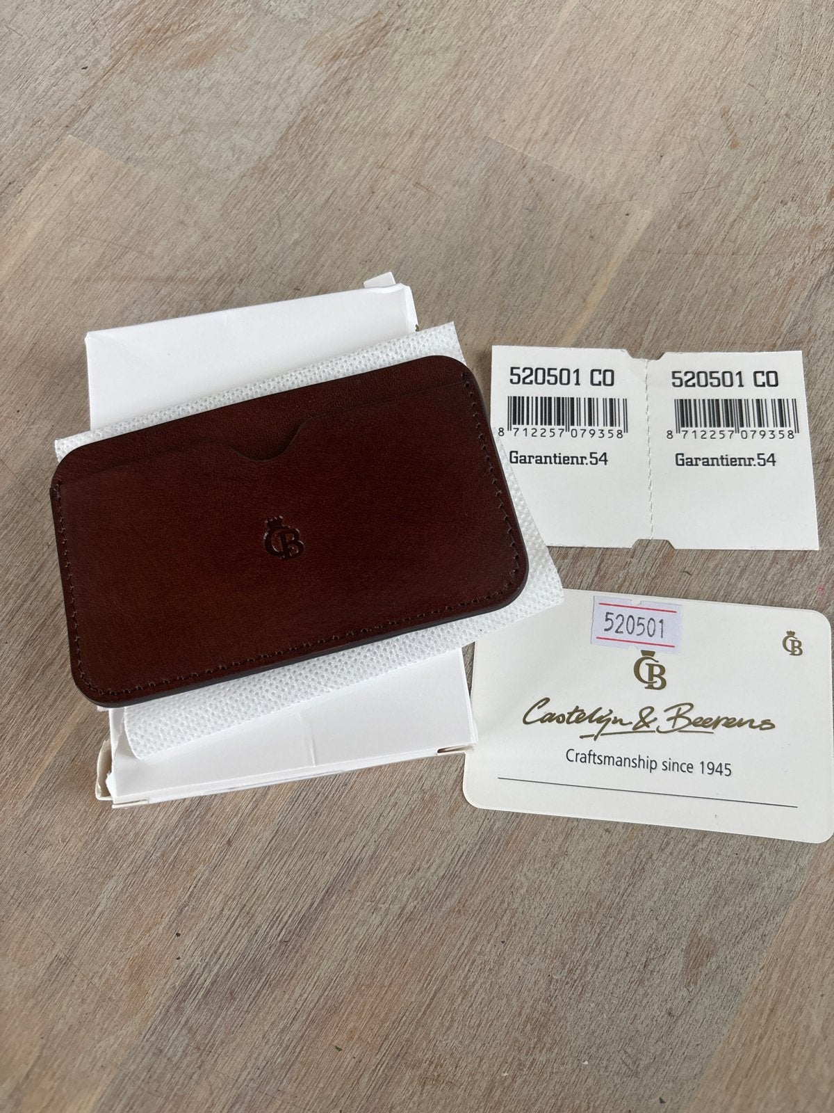 Castelijn & Beerens Leren Pasjeshouder - Bruin, Sieraden, Tassen en Uiterlijk, Portemonnees, Overige merken, Bruin, Nieuw, Ophalen of Verzenden
