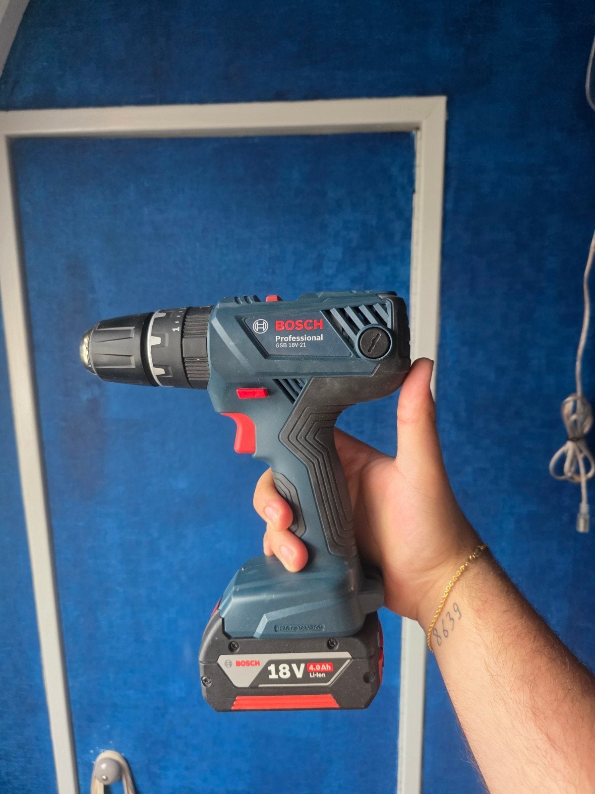 Bosch Professional GSR 18V-21 Boor-/Schroefmachine Set, Variabele snelheid, Ophalen of Verzenden, 400 tot 600 watt, Zo goed als nieuw