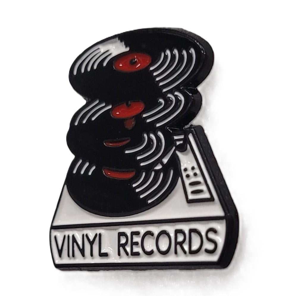 Vinyl Records platen pin van metaal speldje pins, Info@deconoord.nl, Deco Noord, Nieuw, Ophalen of Verzenden