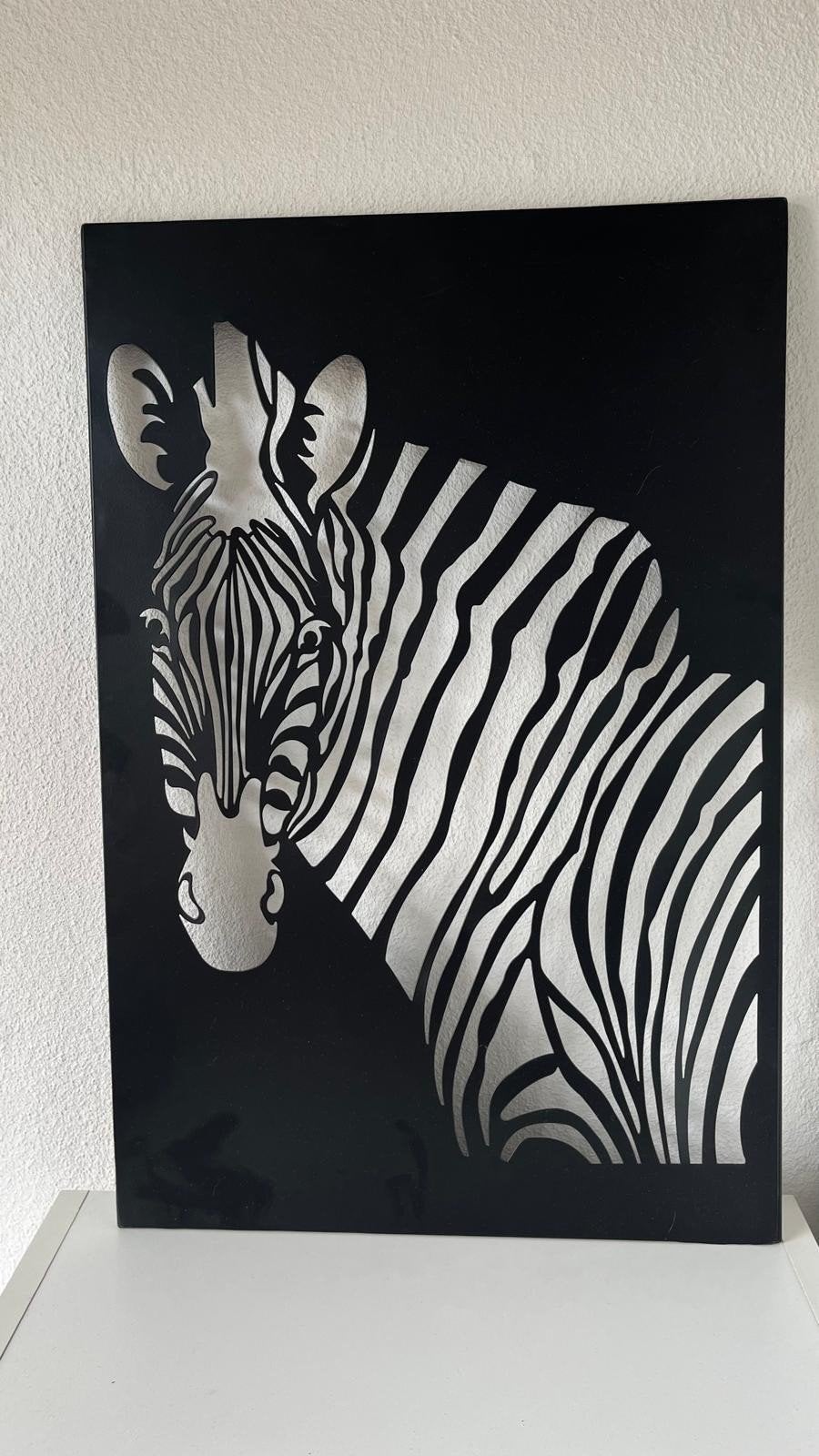 Metalen schilderij zebra - Modern kunstwerk, Ophalen