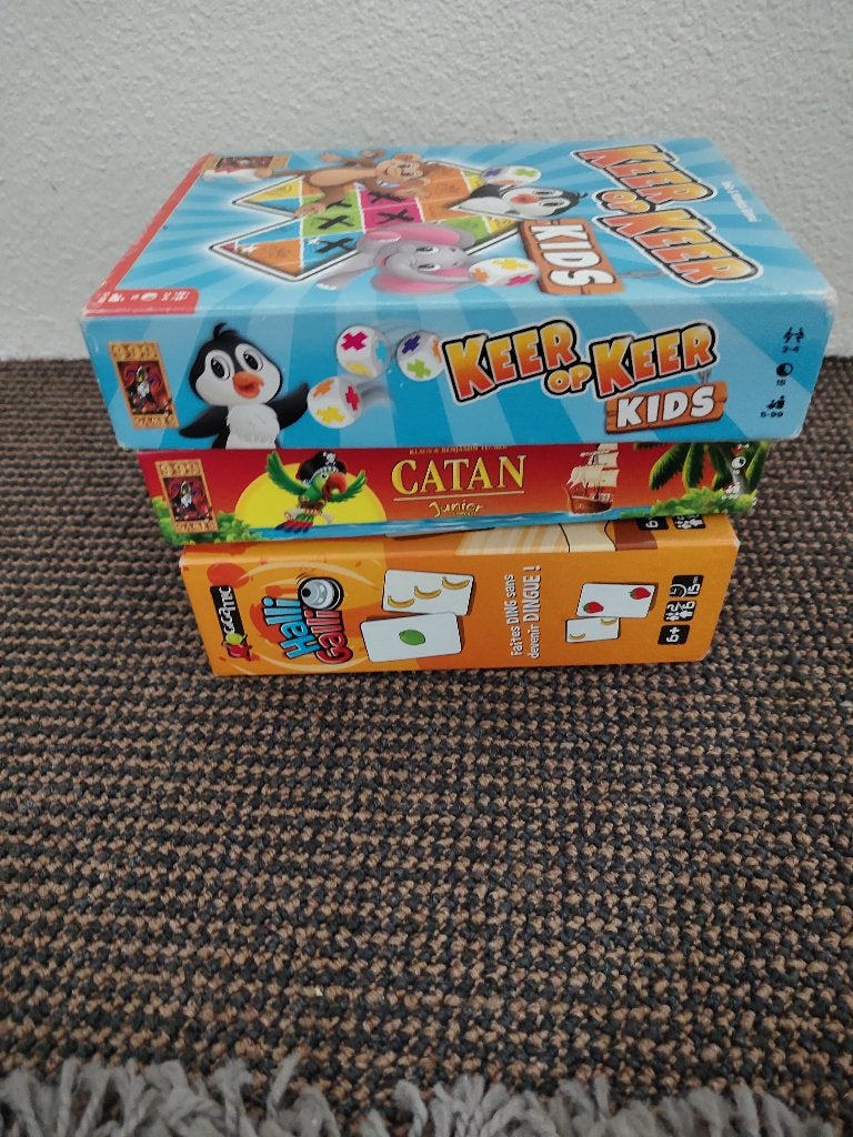 Halli Galli Keer op Keer Kids Catan Junior spellen kind, Een of twee spelers, Ophalen of Verzenden, Zo goed als nieuw, 999 Games
