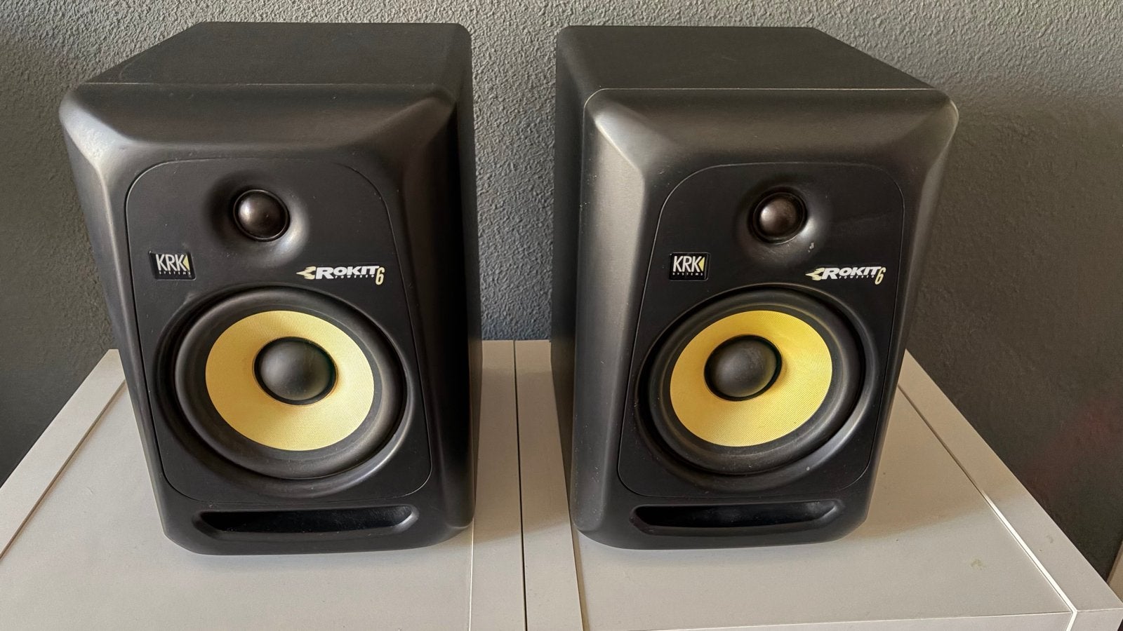 KRK Rokit 6 G3 studiomonitoren (set van 2) (goede staat), Audio, Tv en Foto, Inclusief kabels, Ophalen, Studiomonitor, KRK