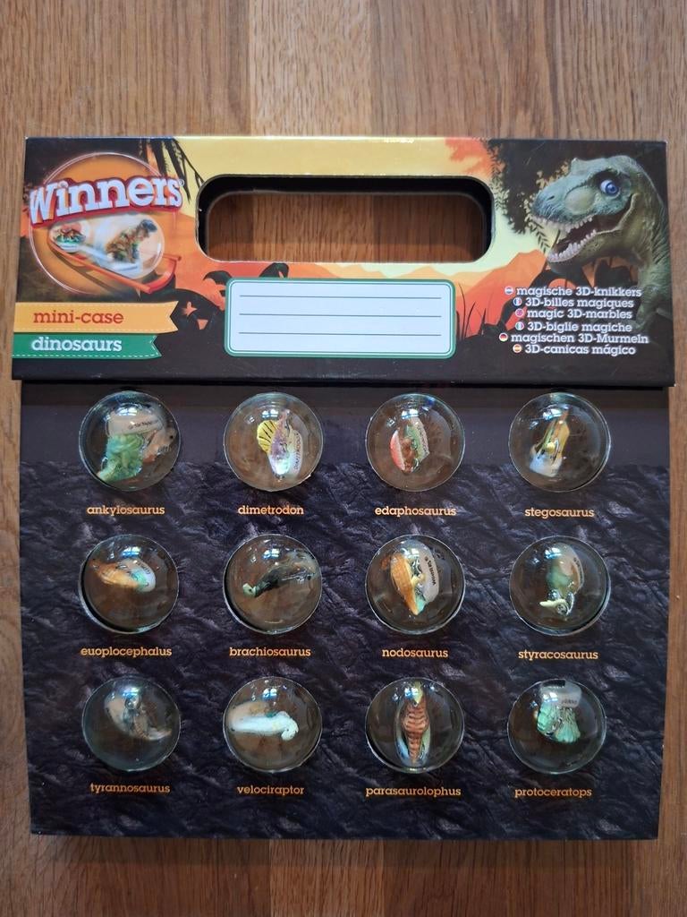 Winners Mini-Case Dinosaurus 3D Knikkers Collectie, Ophalen