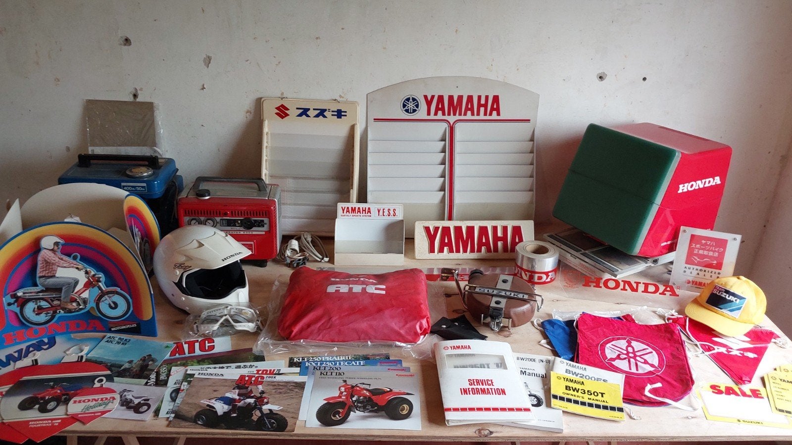 Vintage Honda Yamaha Suzuki reclame accessoires atc monkey, Ophalen