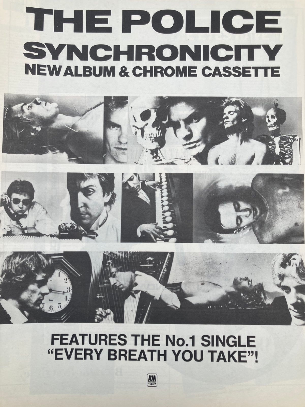 Paginagrote A3 advertentie POLICE Synchronicity release, Cd's en Dvd's, Vinyl | Pop, Ophalen of Verzenden