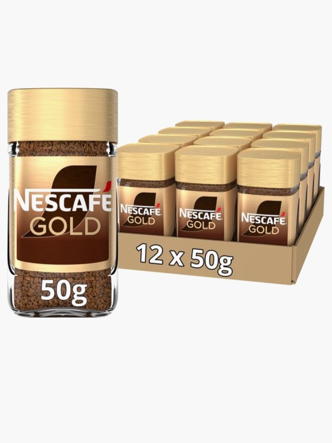 Nescafé Gold oploskoffie - 12 potten x 50g, Diversen, Levensmiddelen, Ophalen of Verzenden