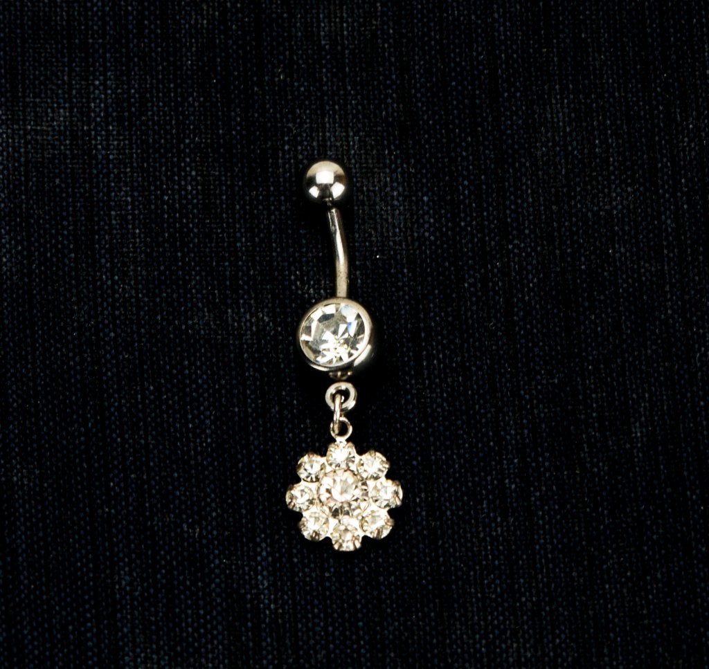 Piercing wit, Navelpiercing, Staal, Nieuw, Ophalen of Verzenden