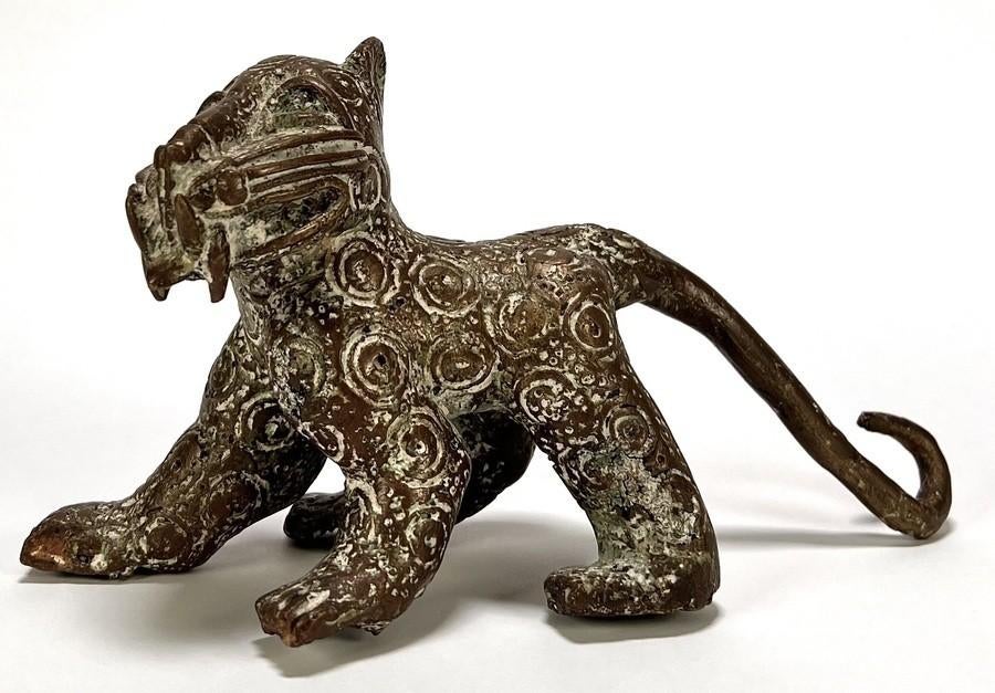 609. Benin beeld, luipaard - Nigeria, midden 20e eeuw, Antiek en Kunst, Ophalen of Verzenden