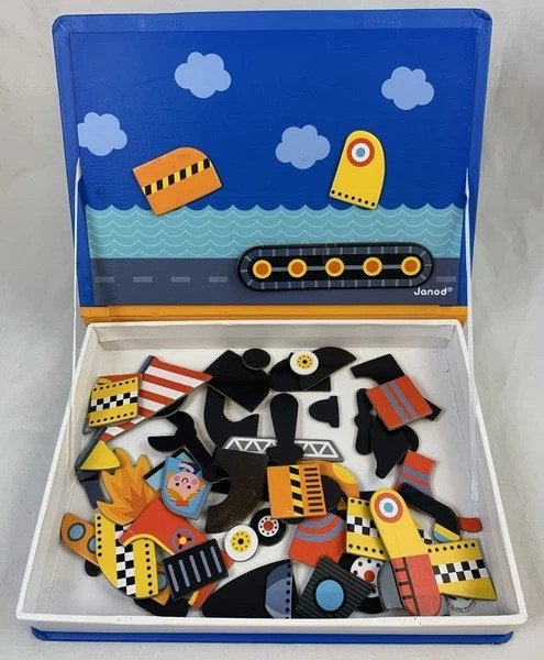 Janod Magnéti'book Voertuigen Magneetboek compleet spel, Kinderen en Baby's, Coolsingel 104, 3011 AG Rotterdam, Netherlands, Verzenden