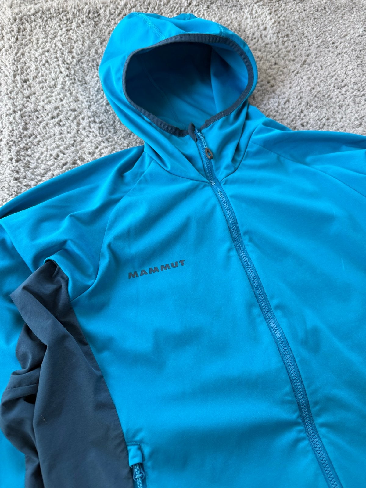 Mammut Zip Hoodie Heren Maat M Blauw - Goede Staat, Kleding | Heren, Ophalen of Verzenden, Gedragen, Maat 48/50 (M), Blauw