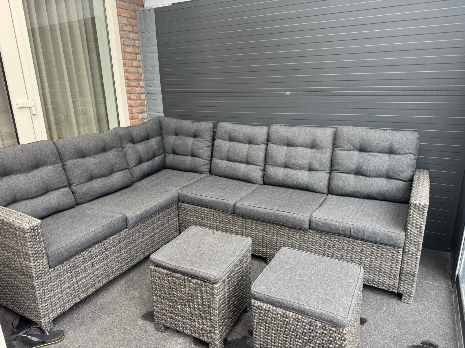 lounge hoekbank, Ophalen, Zo goed als nieuw, Wicker, Bank
