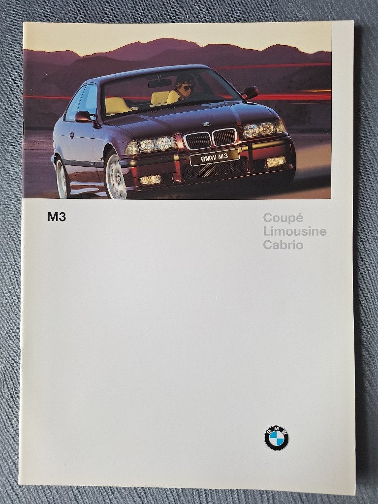 Brochure BMW M3 Coupe-Limousine-Cabrio - 1996 Duits, Verzenden, Zo goed als nieuw, BMW