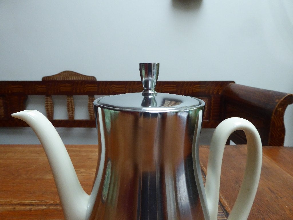 Vintage koffiekan met warmhoudmantel, Furstenberg, Antiek en Kunst, Ophalen of Verzenden