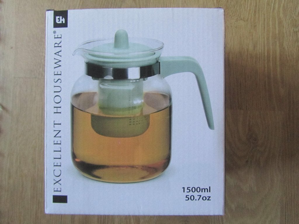 Theekan, glas, nieuw, met theereservoir erin, Theepot/fluitketel, Ophalen, Nieuw, Glas