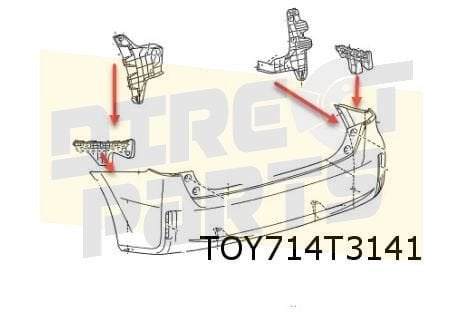 Toyota Prius (6/09-9/21) (ZVW) afdichting achterbumper Recht, -, Verzenden, -, Nieuw
