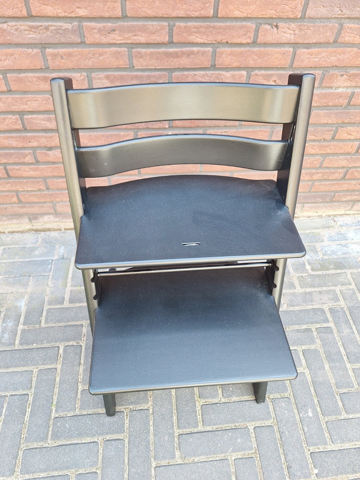 Stokke Tripp Trapp meegroeistoel Nieuw model Zwart, Ophalen, Gebruikt, Meegroeistoel