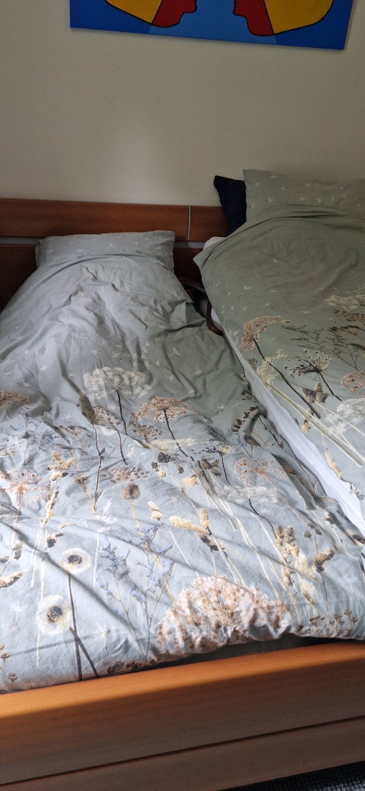 2 persoons bed, Ophalen, Gebruikt, Beige, Overige typen