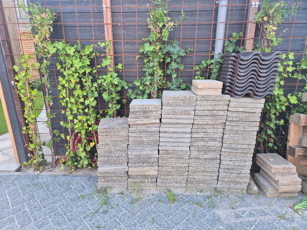 Betontegels 9m2 (gratis), Tuin en Terras, Tegels en Klinkers, Ophalen, Gebruikt, 5 tot 10 m², Beton
