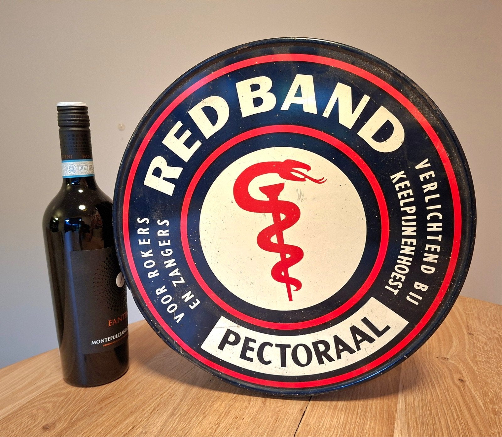 Groot Red Band Pectoraal Blik 33 cm, Verzamelen, Ophalen of Verzenden, Gebruikt, Overige
