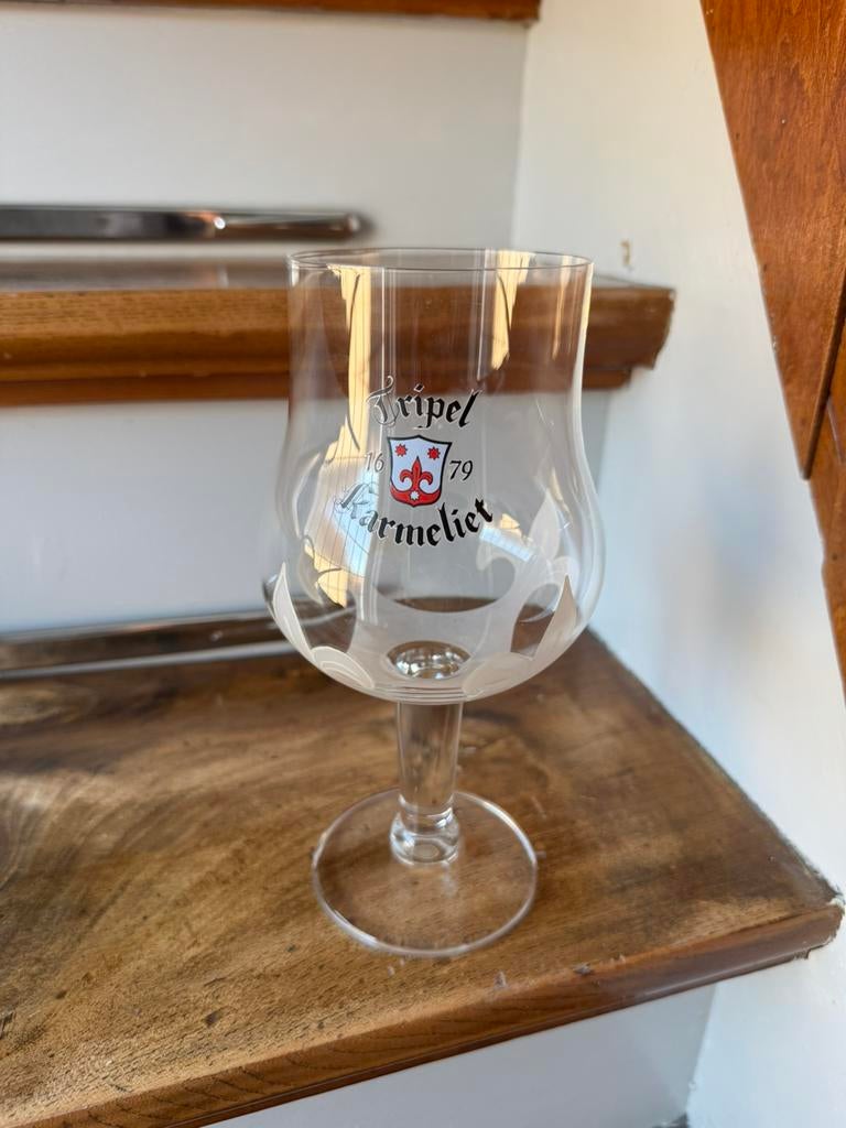 Tripel karmeliet bierglas 0,3L, Ophalen of Verzenden, Zo goed als nieuw, Glas of Glazen, Overige merken