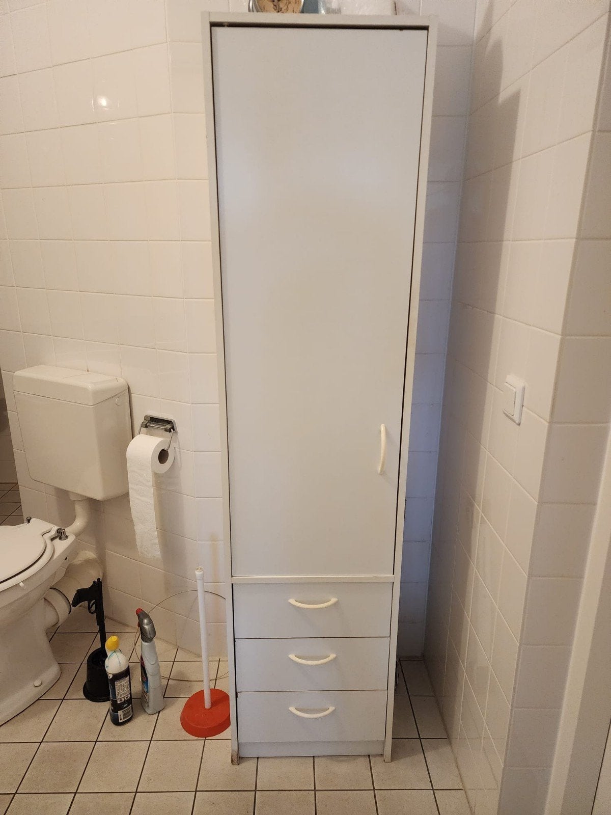 Witte badkamerkast met lade en deur - zsm ophalen, Huis en Inrichting, Ophalen of Verzenden