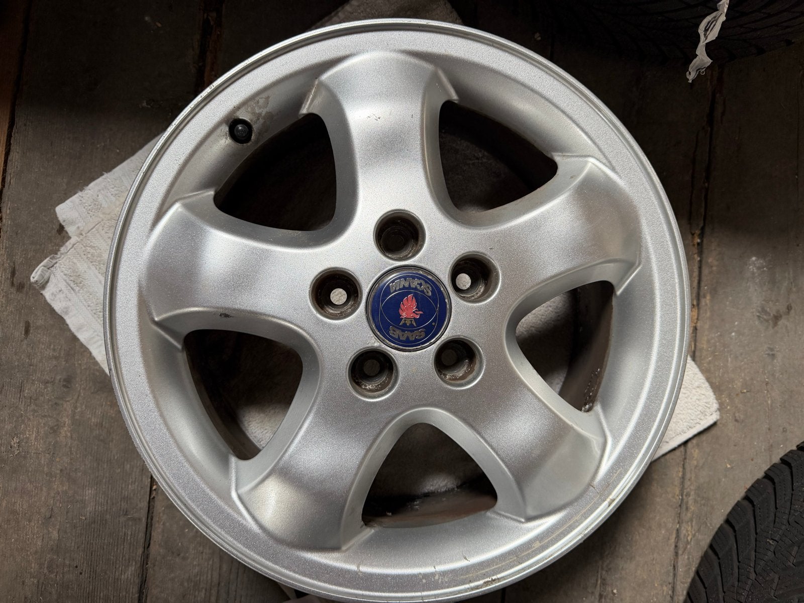 4 originele Saab 9-3 velgen, Auto-onderdelen, Banden en Velgen, Ophalen, Gebruikt, Velg(en), Personenwagen