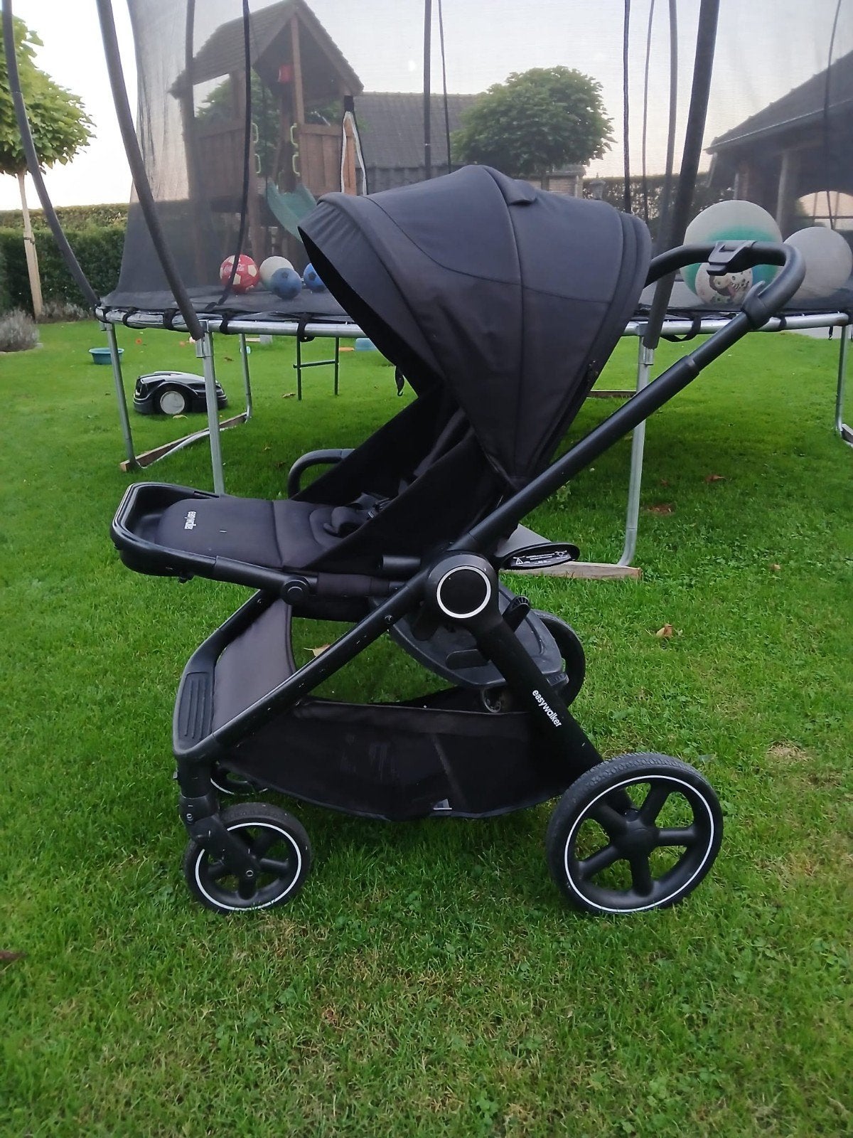 Easywalker zwarte kinderwagen, met reiswieg, Ophalen, Gebruikt, Overige merken, Met reiswieg