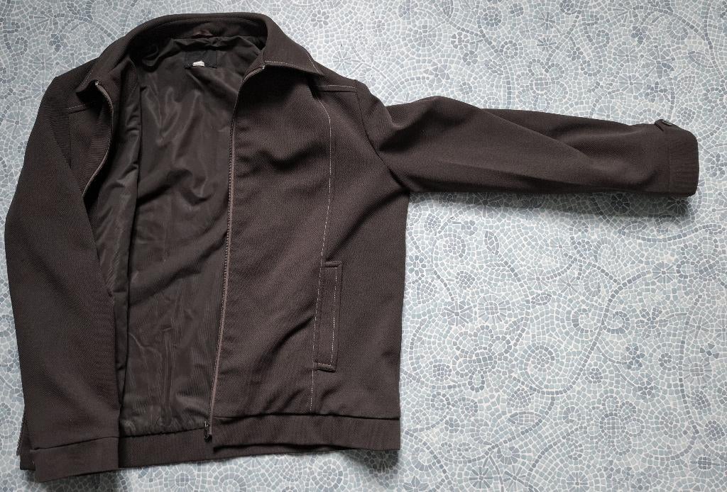 Vintage Bruin Heren jack Eisenhower Model Jaren 60 XL XLarge, Ophalen of Verzenden, Maat 56/58 (XL), Bruin