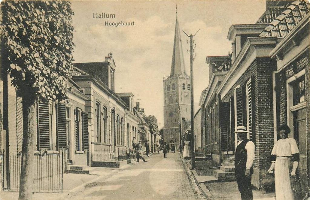 388-307-003 Hallum Hoogebuurt, Verzamelen, Ansichtkaarten | Nederland, Verzenden, Voor 1920, Friesland