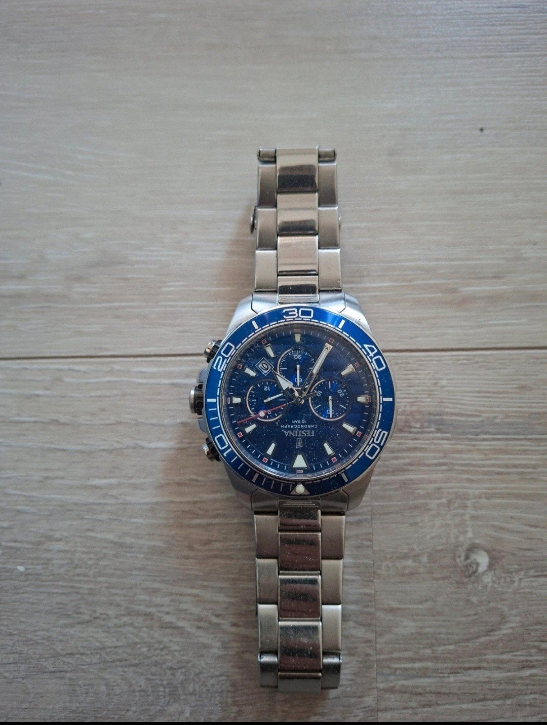 festina chronograph f20361 heren horloge, Ophalen, Zo goed als nieuw, Staal, Overige merken