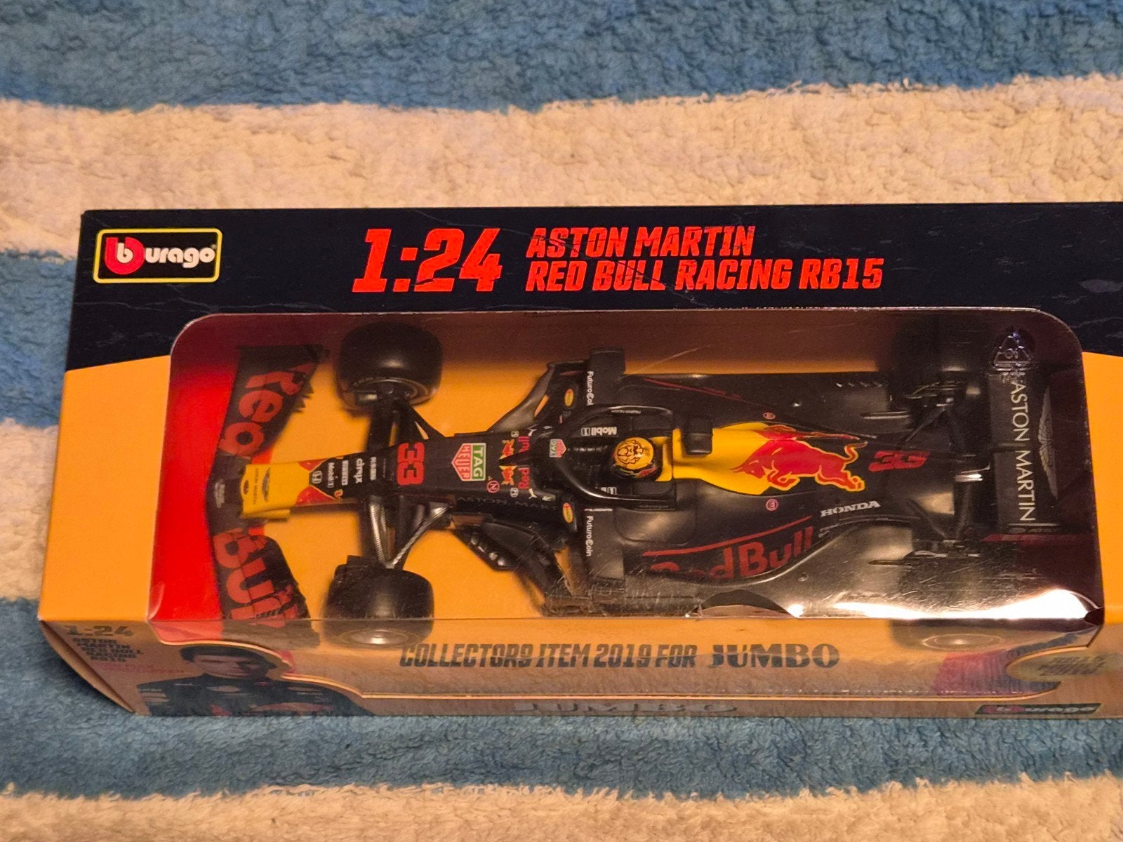 Bburago Aston Martin Red Bull Racing RB15 Max Verstappen, Hobby en Vrije tijd, Ophalen of Verzenden, Nieuw, Auto, Bburago