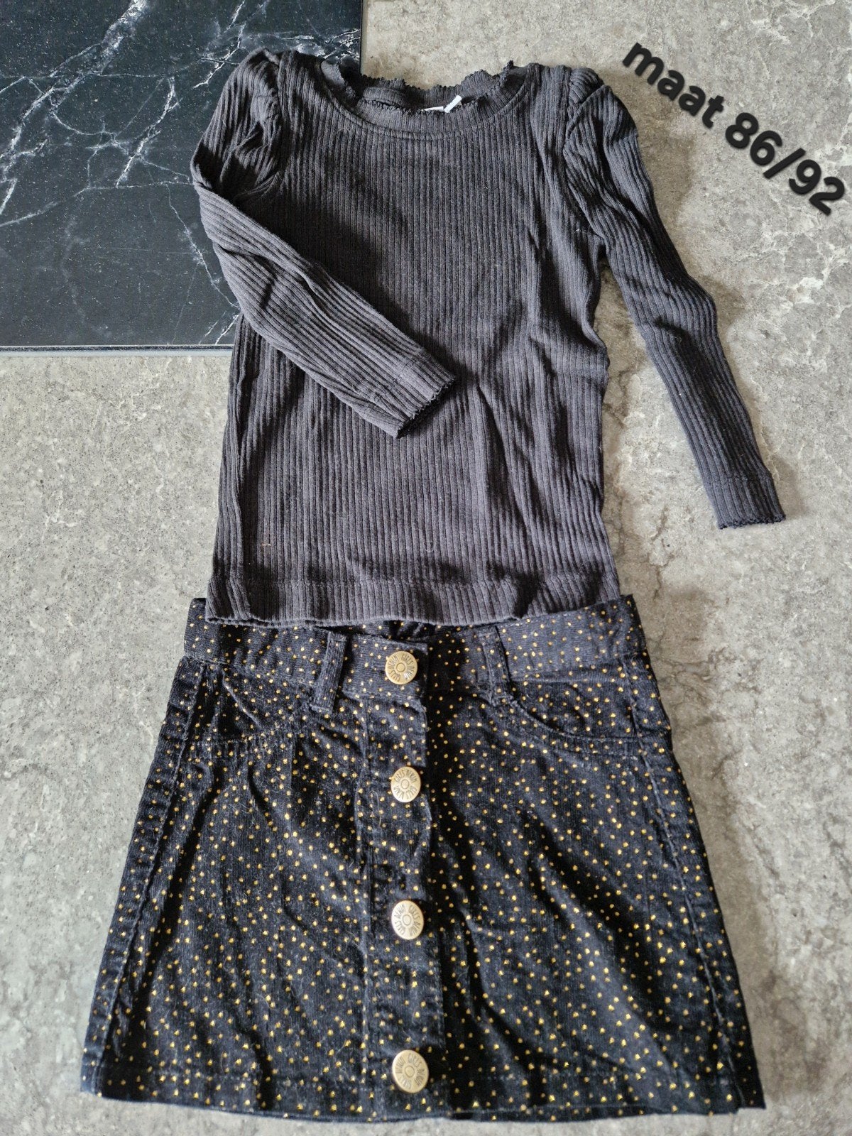 Setje maat 86/92, Kinderen en Baby's, Babykleding | Maat 86, Ophalen of Verzenden, Zo goed als nieuw, Name It, Meisje