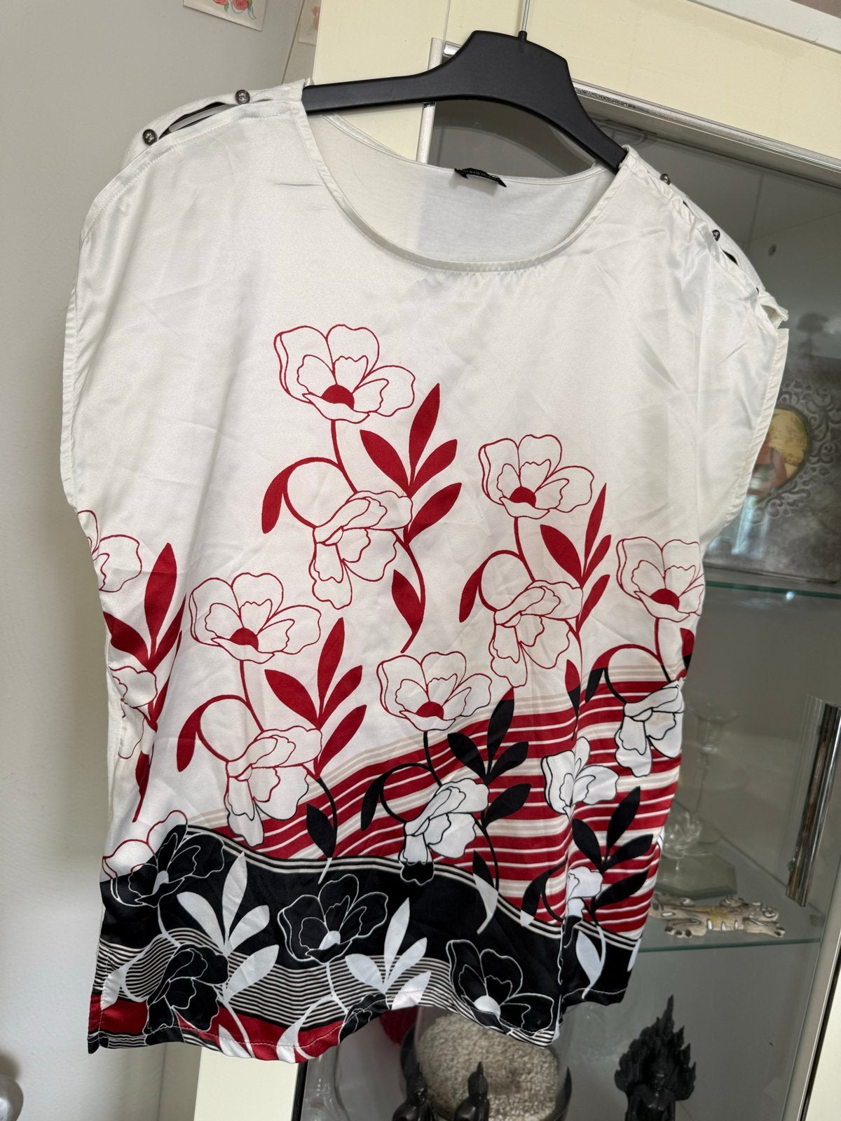 Your Sixth Sense Blouse met Bloemenprint en Korte Mouwen, Kleding | Dames, Maat 38/40 (M), Wit, Ophalen of Verzenden, Zo goed als nieuw