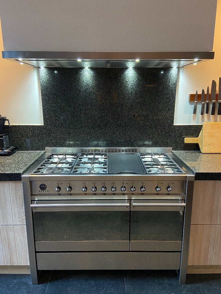 Smeg 120x60 gasfornuis met dubbele (rotisserie) oven, Ophalen, 60 cm of meer, Zo goed als nieuw, Gas