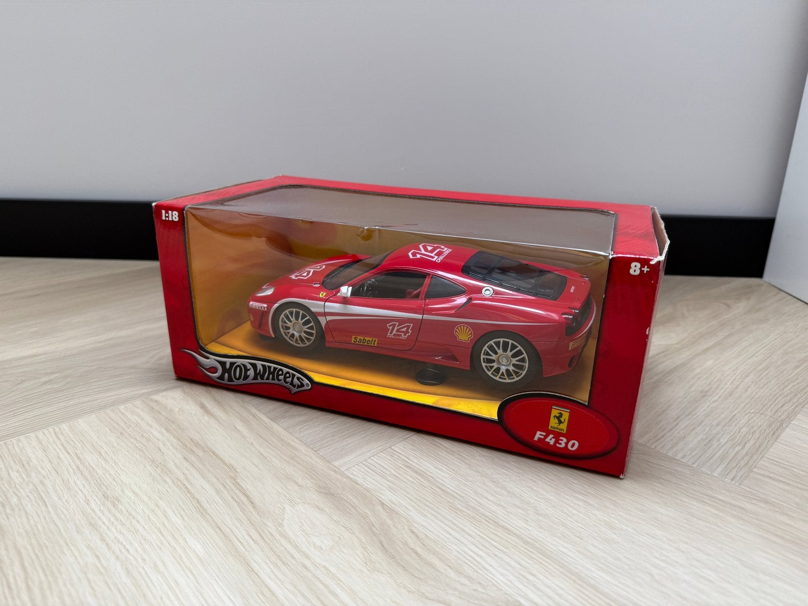HotWheels Ferrari F430 Challenge 1:18, Hobby en Vrije tijd, Ophalen of Verzenden, Zo goed als nieuw, Overige merken