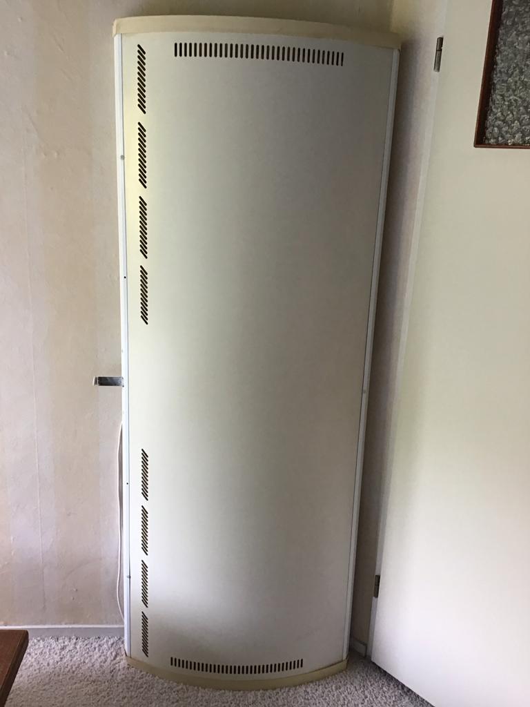 Babyliss 969 Mallorca Zonnehemel met verrolbare standaard, Ophalen, Gebruikt, Zonnebank enkelzijdig, 10 tot 15 lampen