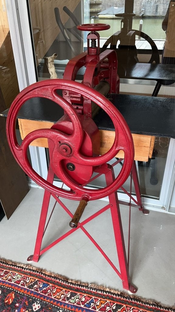 Antieke Rafflenbeul walspers / etspers 35 cm – gietijzer, Antiek en Kunst, Kunst | Etsen en Gravures, Ophalen, Overige technieken