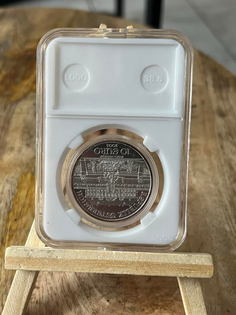 Oostenrijk 10 Euro Zilveren Munt 2002 - Wiener Philharmonike, Ophalen of Verzenden