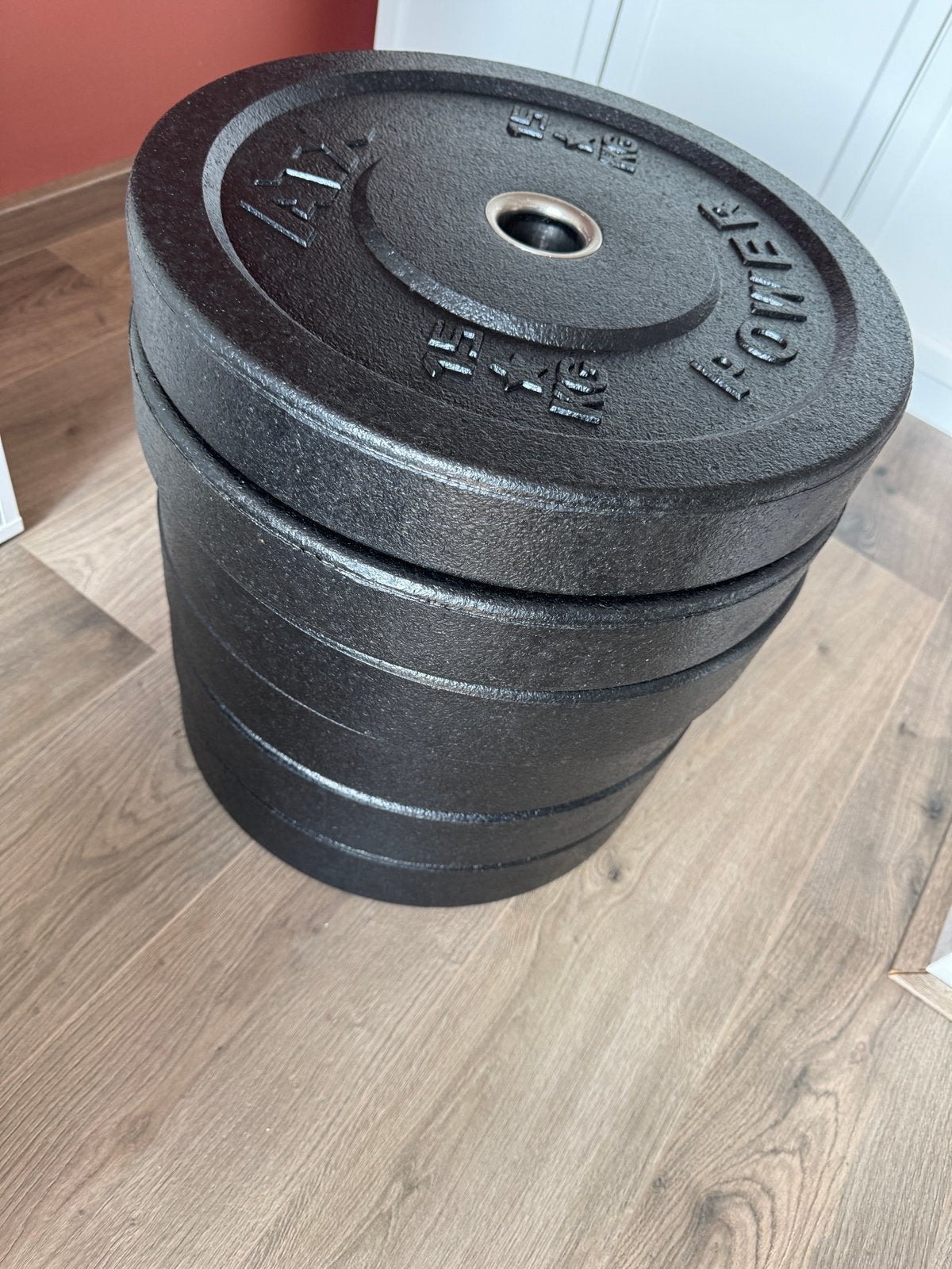 ATX Rough Bumper plates 140kg, Ophalen, Gebruikt, Armen, Halterschijven