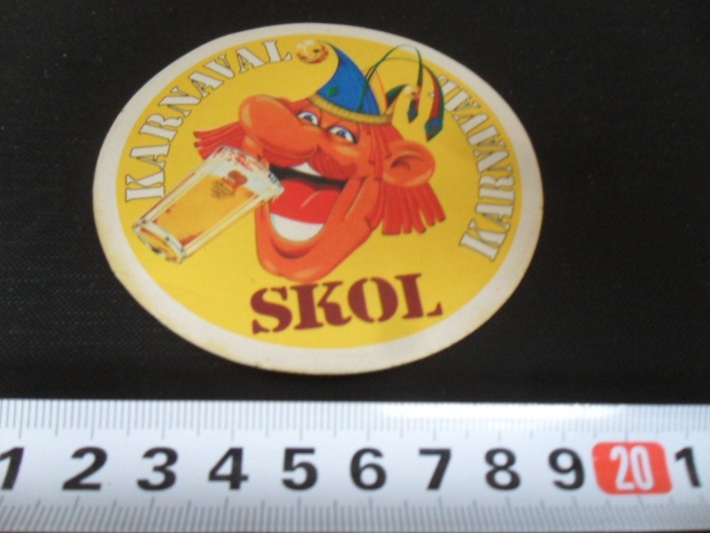 sticker karnaval strip prins bier pils SKOL, Ophalen of Verzenden, Zo goed als nieuw