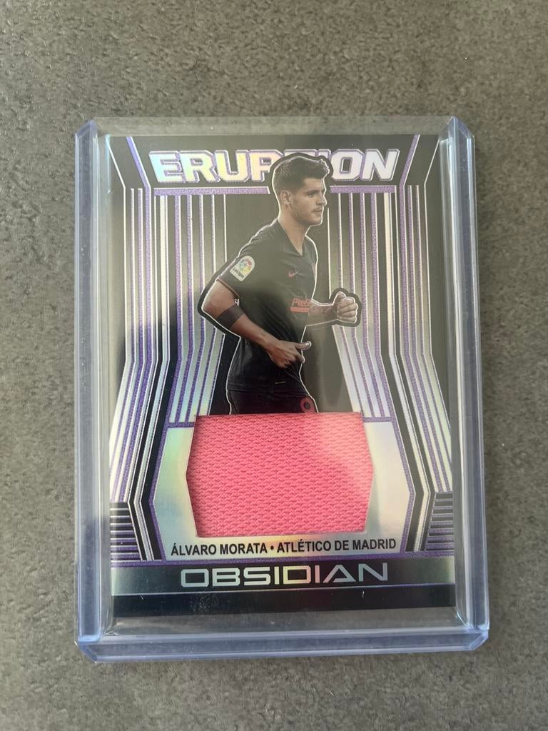 2019-20 Panini Obsidian Alvaro Morata Jersey Relic /75, Verzenden, Zo goed als nieuw, Plaatje