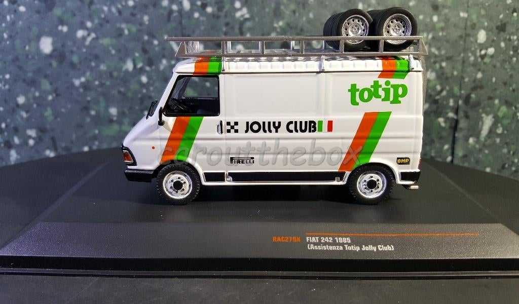 Fiat 242 1985 Service van TOTIP JOLLY CLUB 1:43 Ixo V278, Hobby en Vrije tijd, Modelauto's | 1:43, Verzenden, Nieuw, Auto, Overige merken