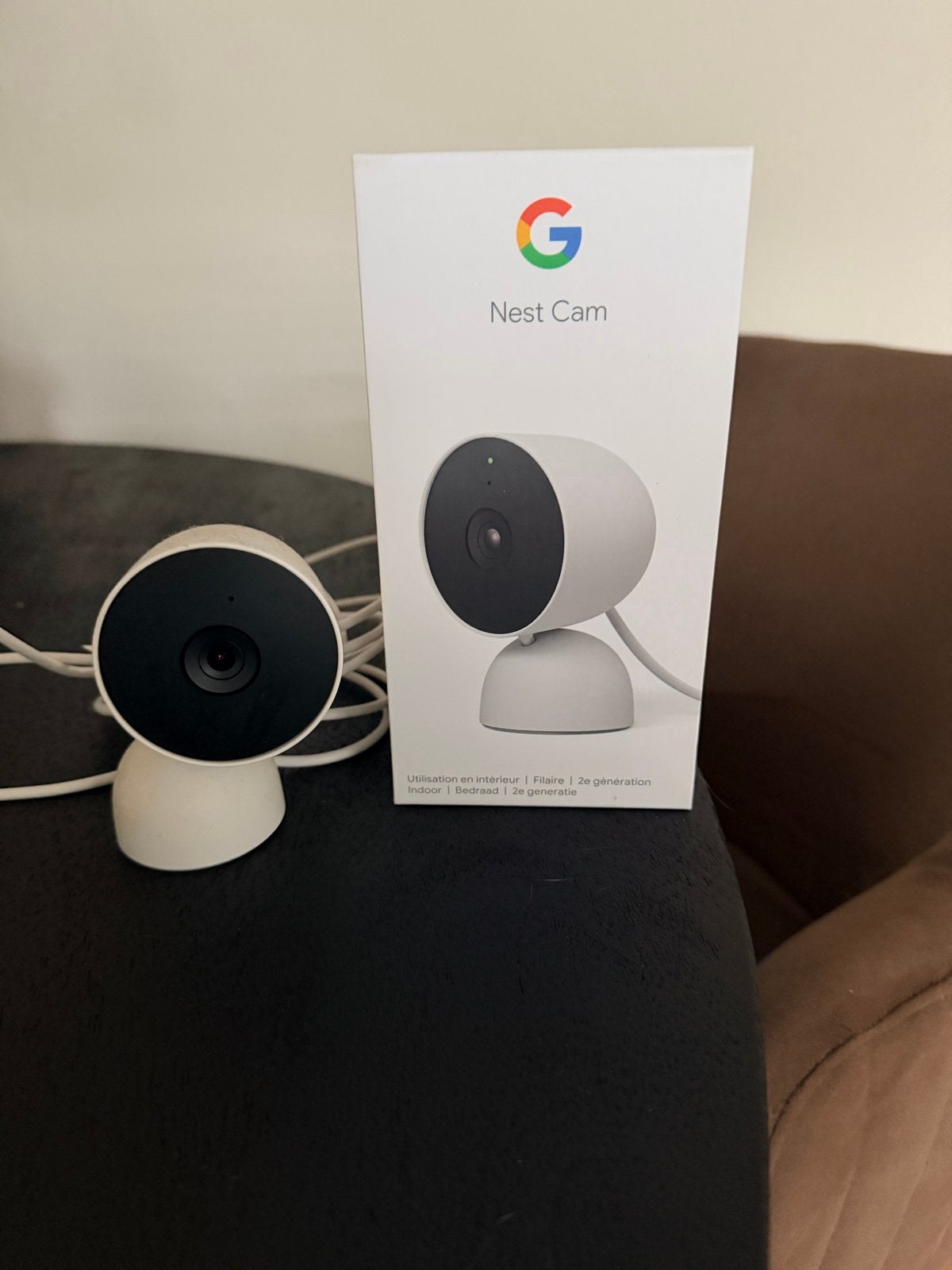 Google Nest Cam Bedraad (2e generatie) - Binnencamera, Verzenden, Zo goed als nieuw, Binnencamera