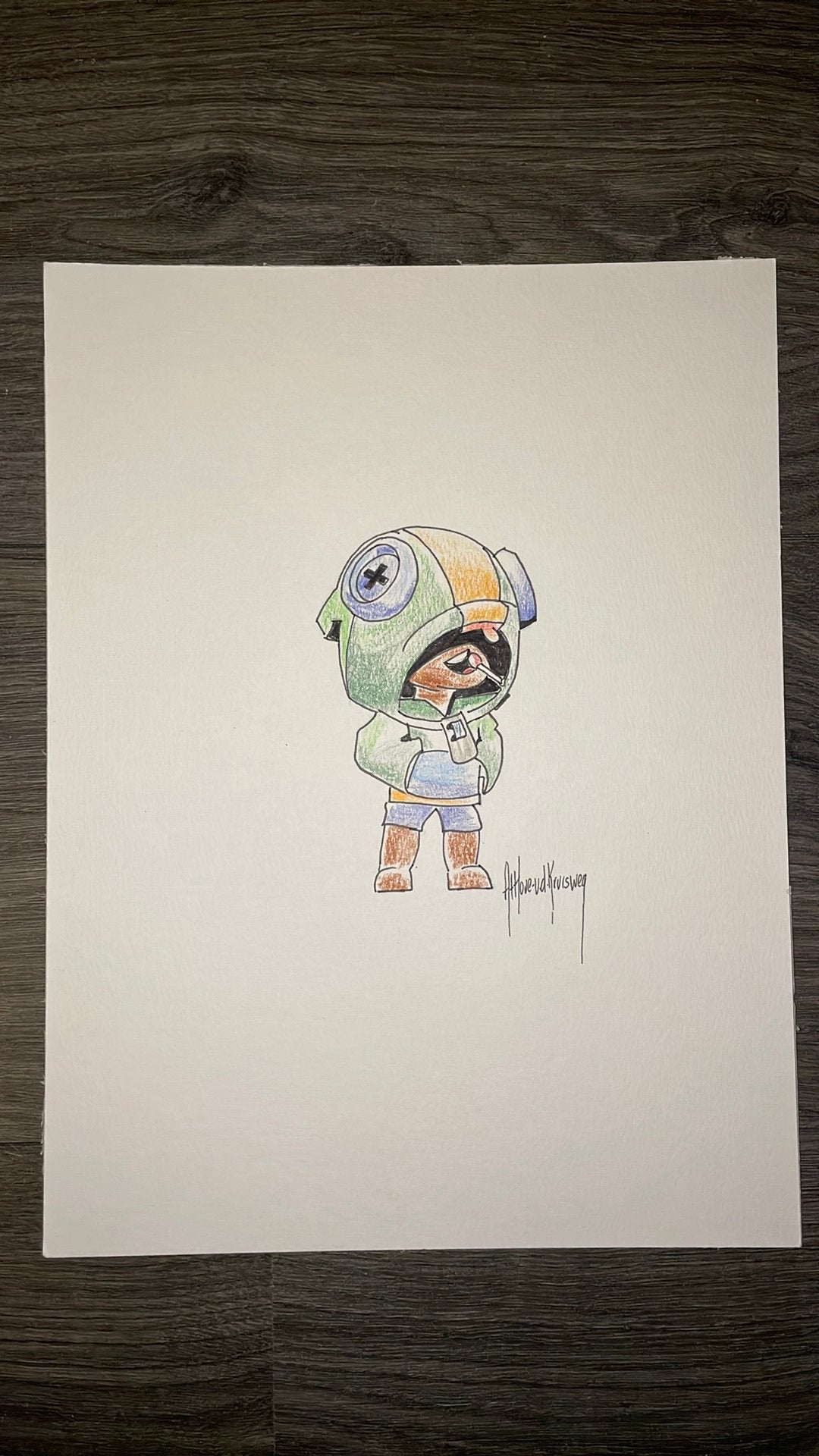 Aquarel tekening Brawl Stars, Ophalen of Verzenden, Aquarel
